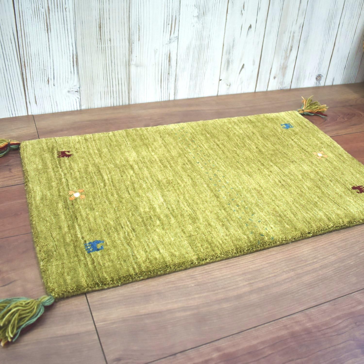 ギャッベ マット ラグ 60×100cm ウール Amazon | るるべ ギャベ ラグ 玄関マット ウール100％ シンプル